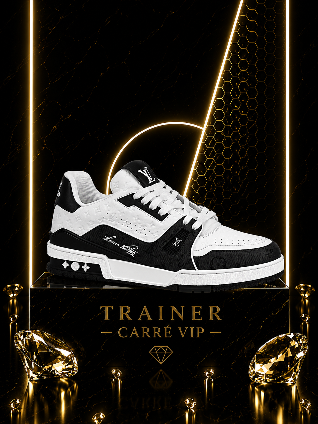Trainer Black White Monogram