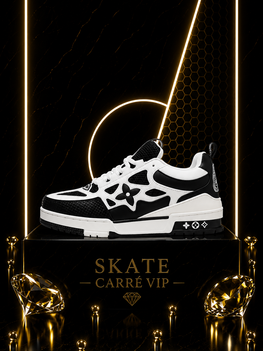Skate White Black