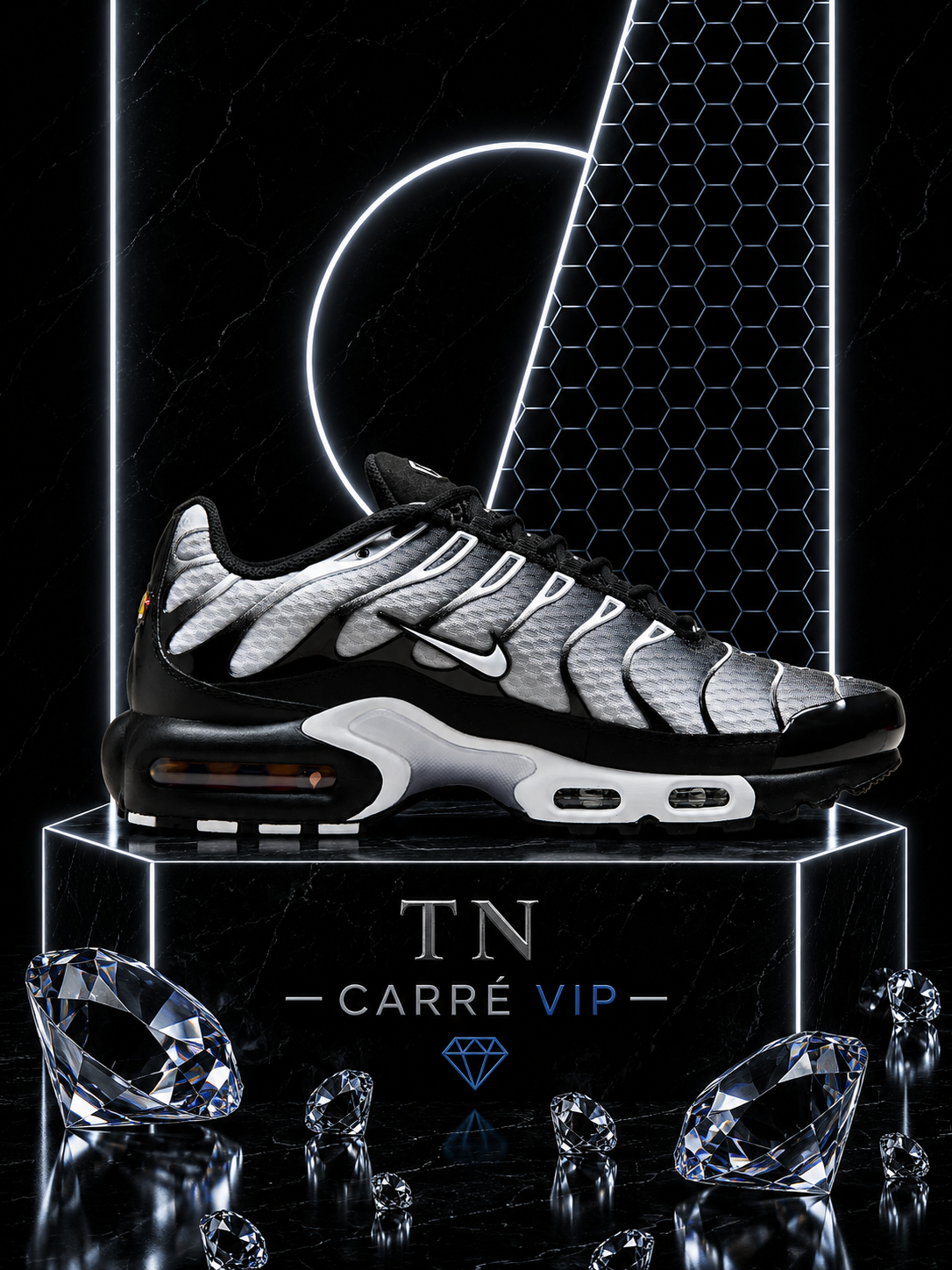 TN Black Silver White Kids