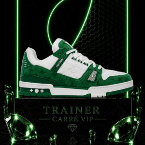 Trainer Green Monogram Denim