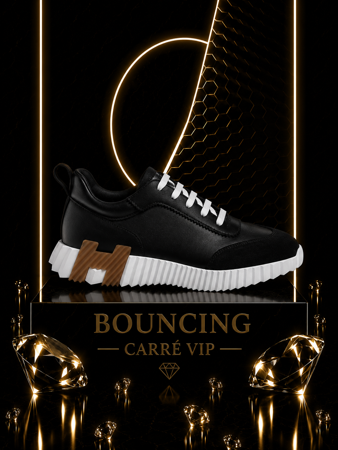 Bouncing Leather Black Brown
