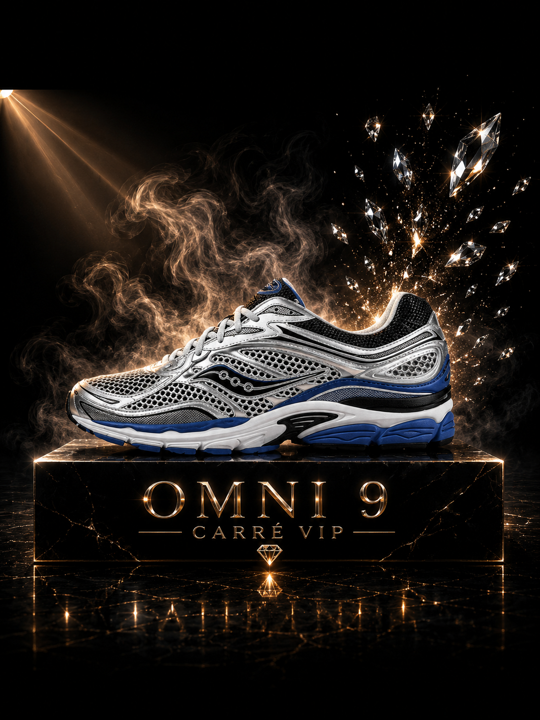 Omni 9 White/Silver/Blue