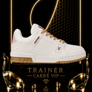Trainer White Red Brown