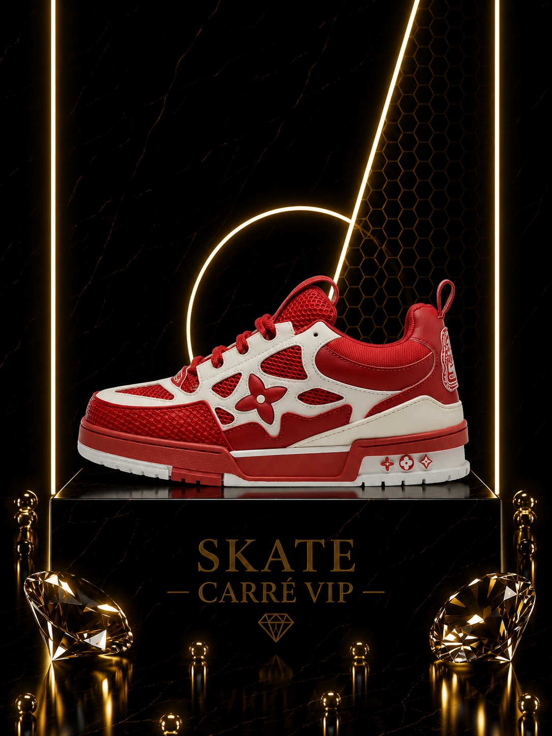 Skate White Red