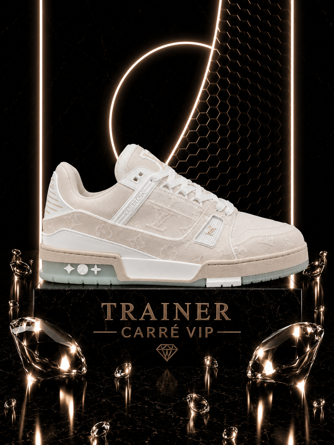 Trainer Beige Monogram Denim