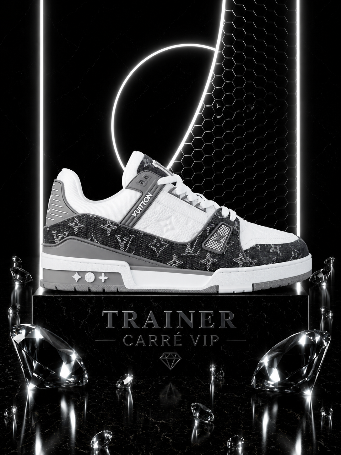 Trainer Monogram Denim Grey