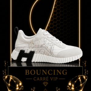 Bouncing Embroidered White