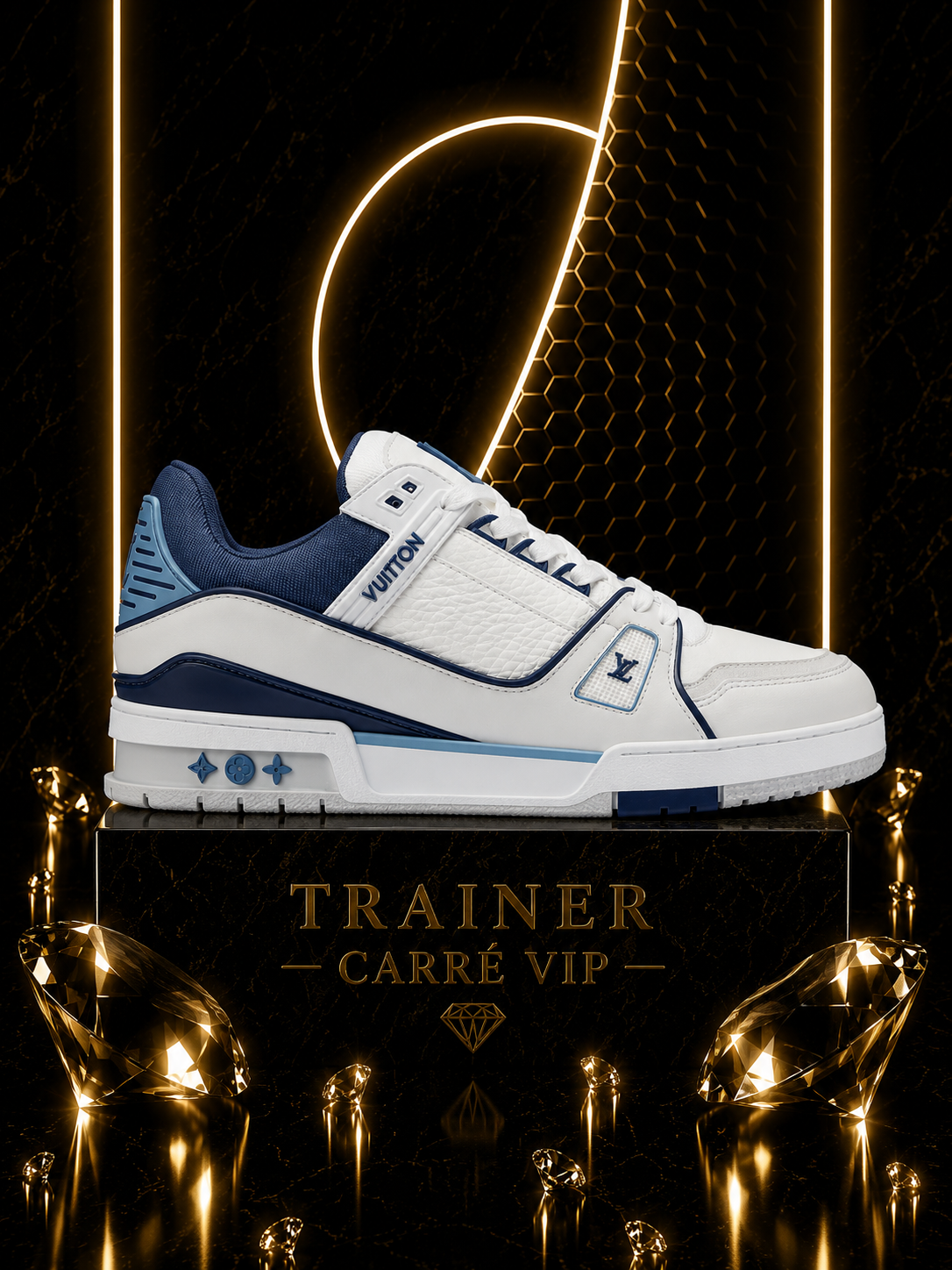Trainer Leather Blue
