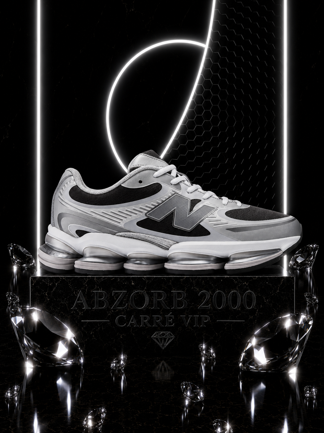 Abzorb 2000 Silver Metallic Faded Black