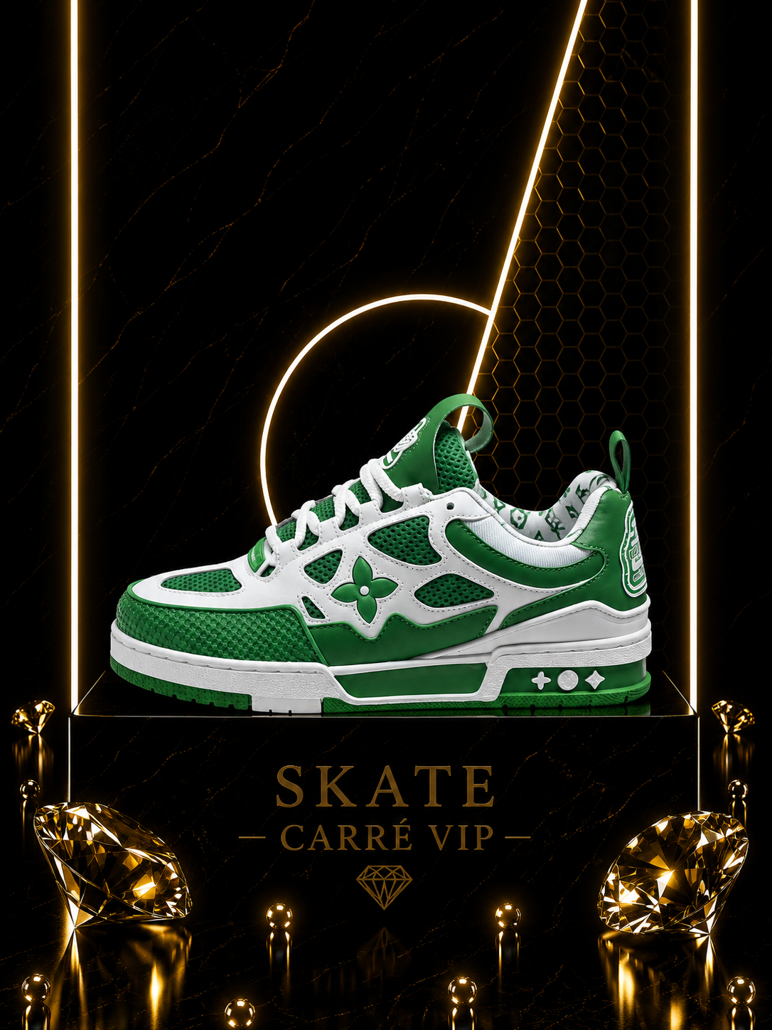 Skate White Green