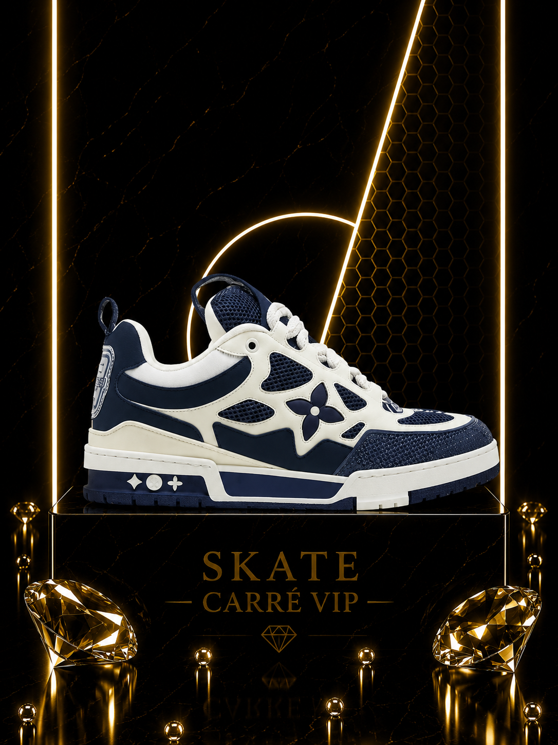 Skate White Navy