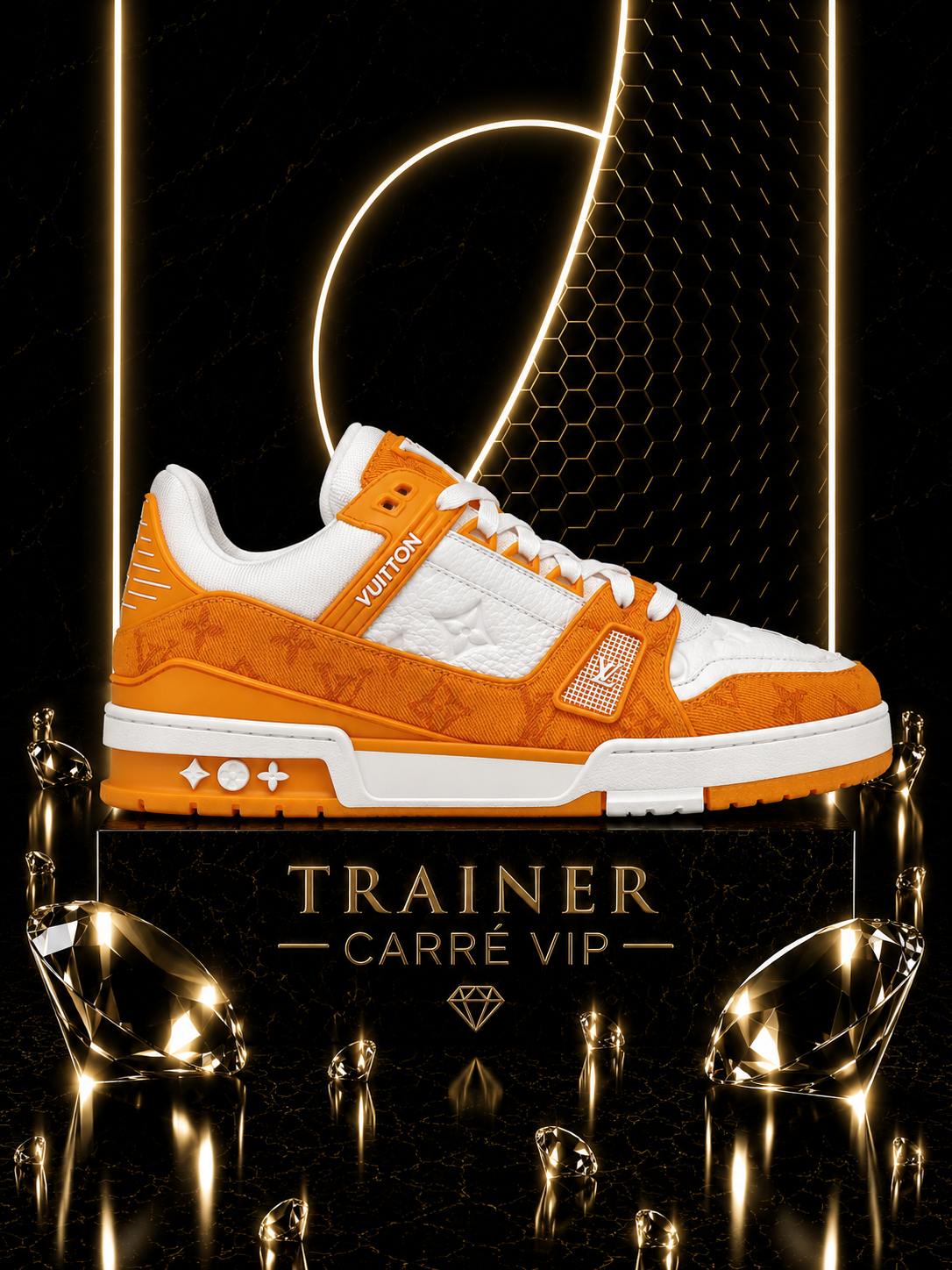 Trainer Yellow Monogram Denim