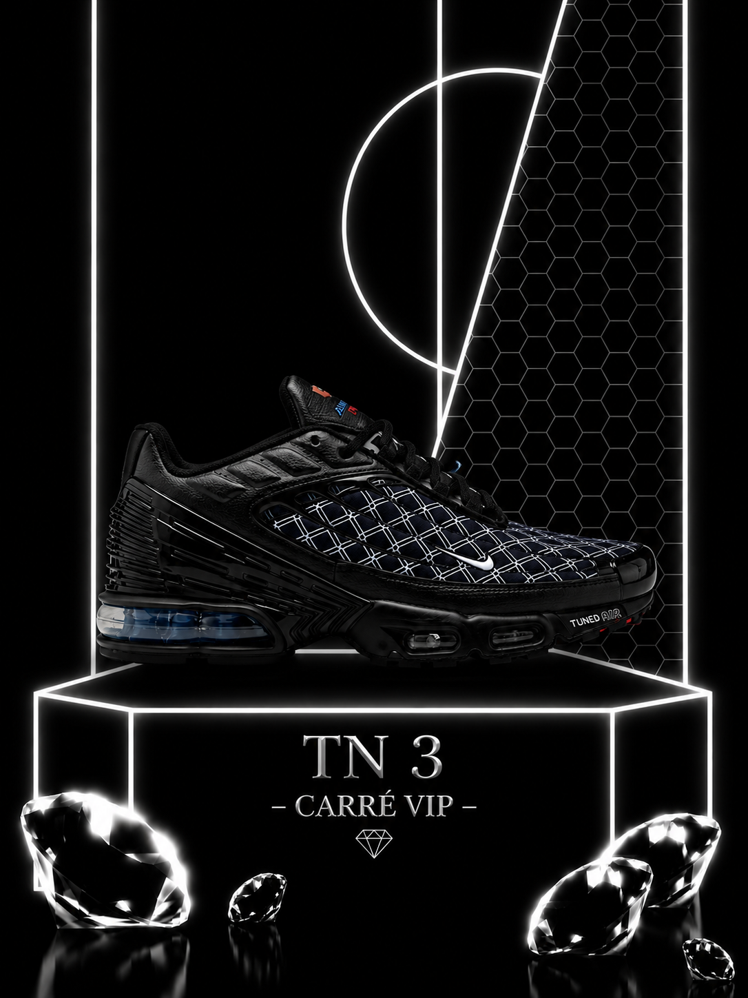 TN 3 Black Blue Line Football