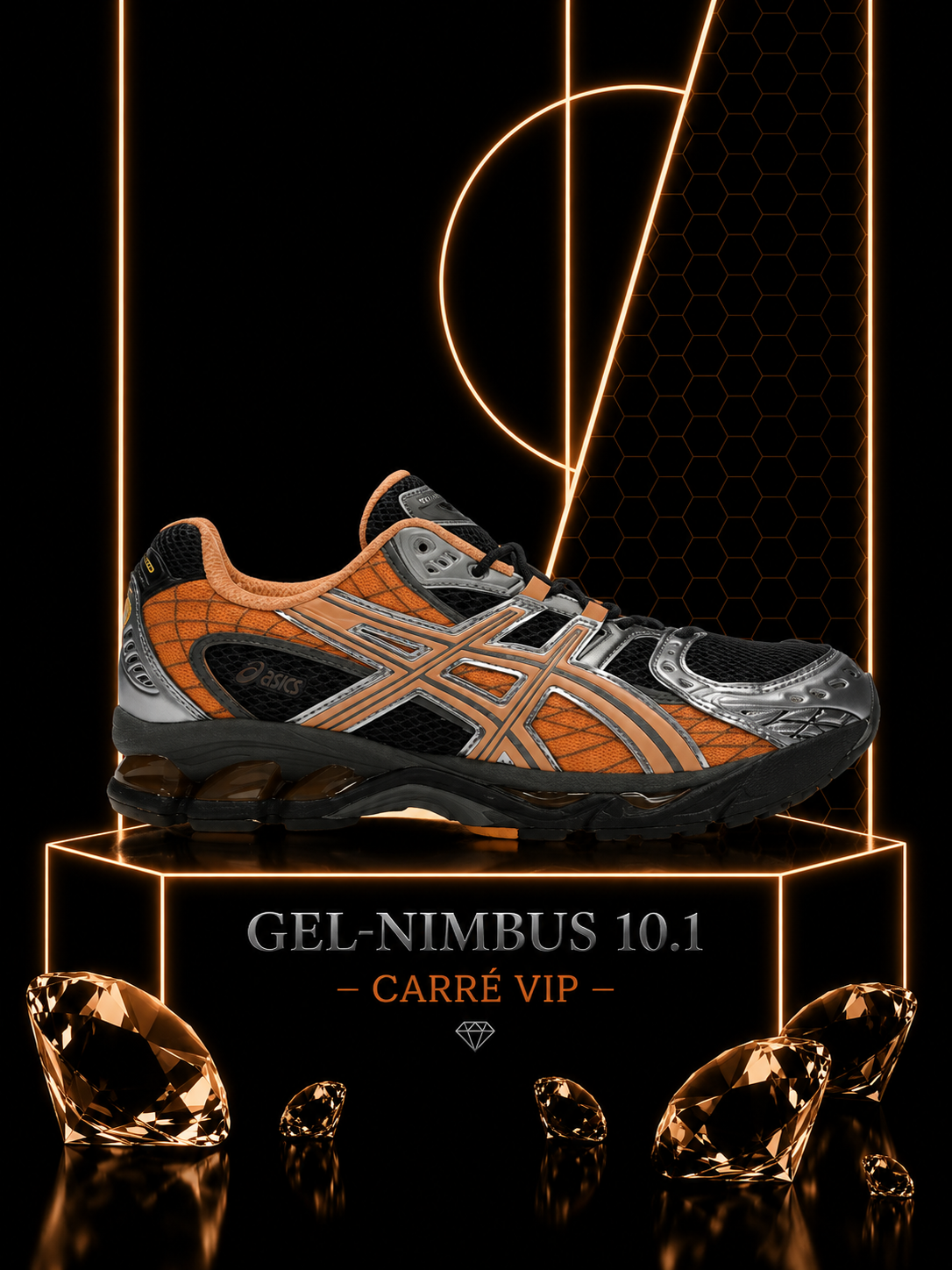 Gel-Nimbus 10.1 Black Rust Orange