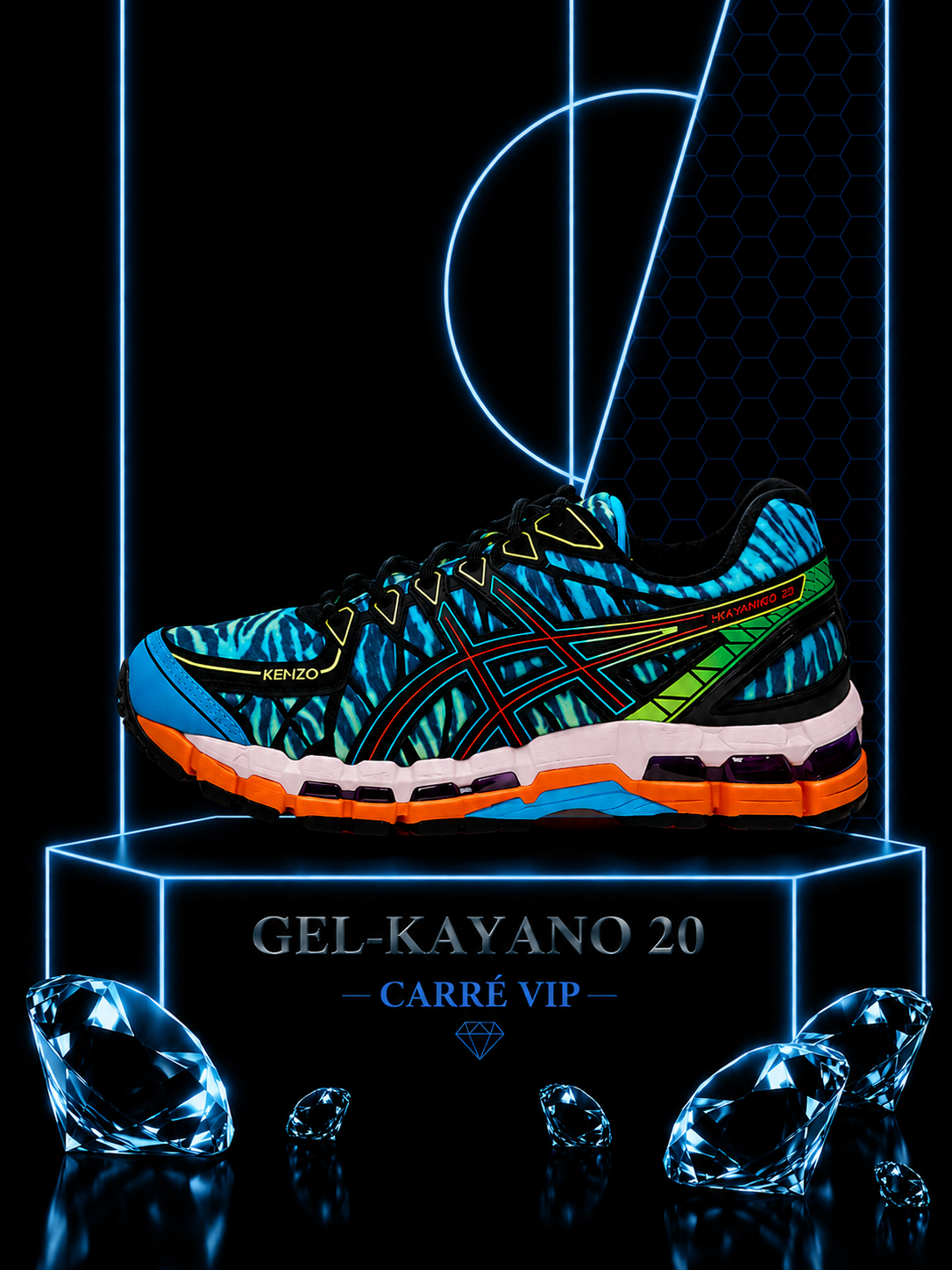 Gel-Kayano 20 Digital Aqua Black