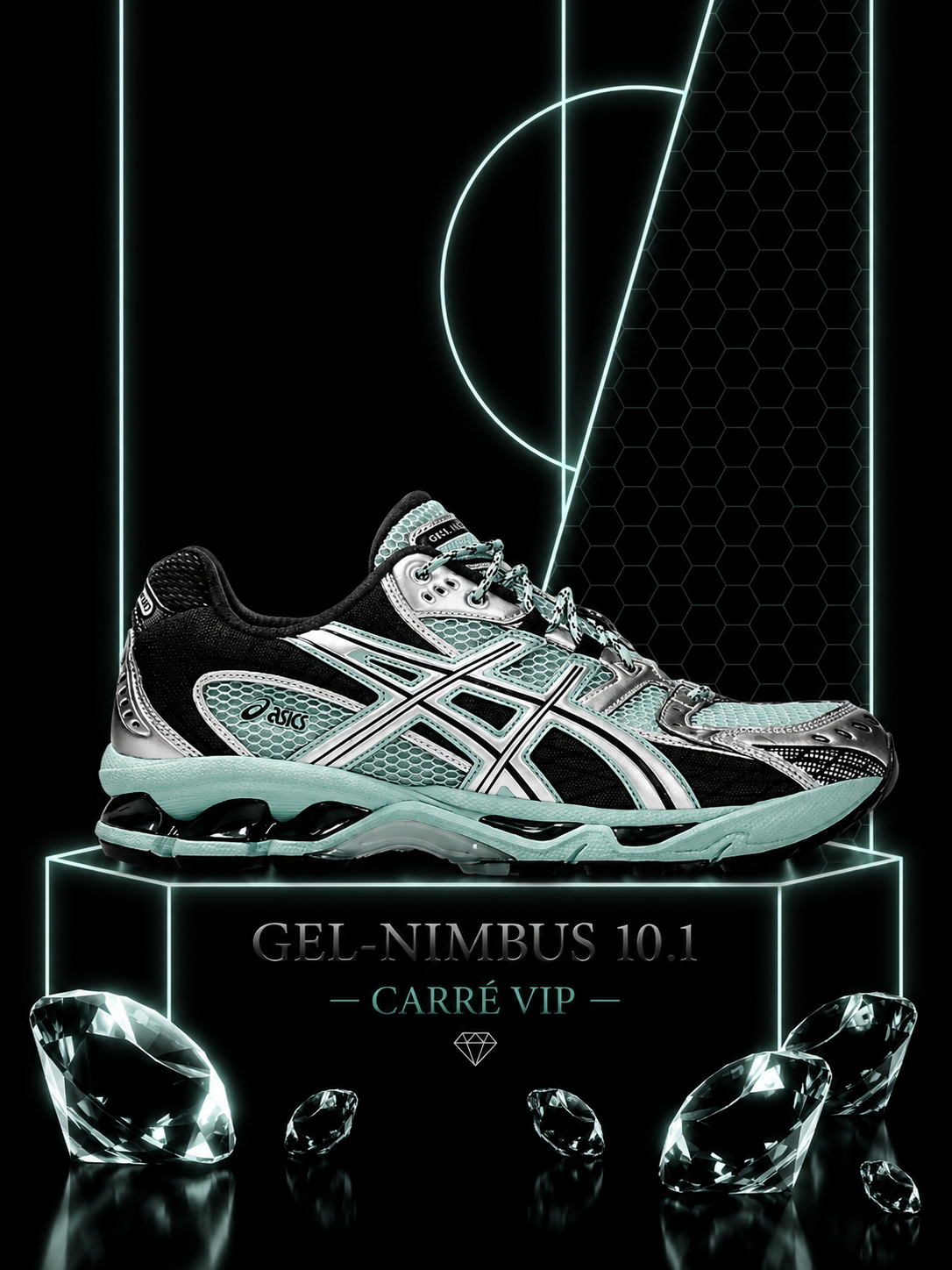 Gel Nimbus 10.1 Ocean Haze Pure Silver
