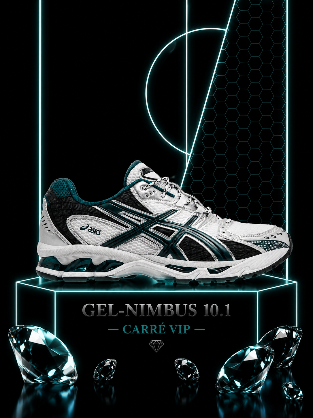 Gel Nimbus 10.1 White Saxon Green
