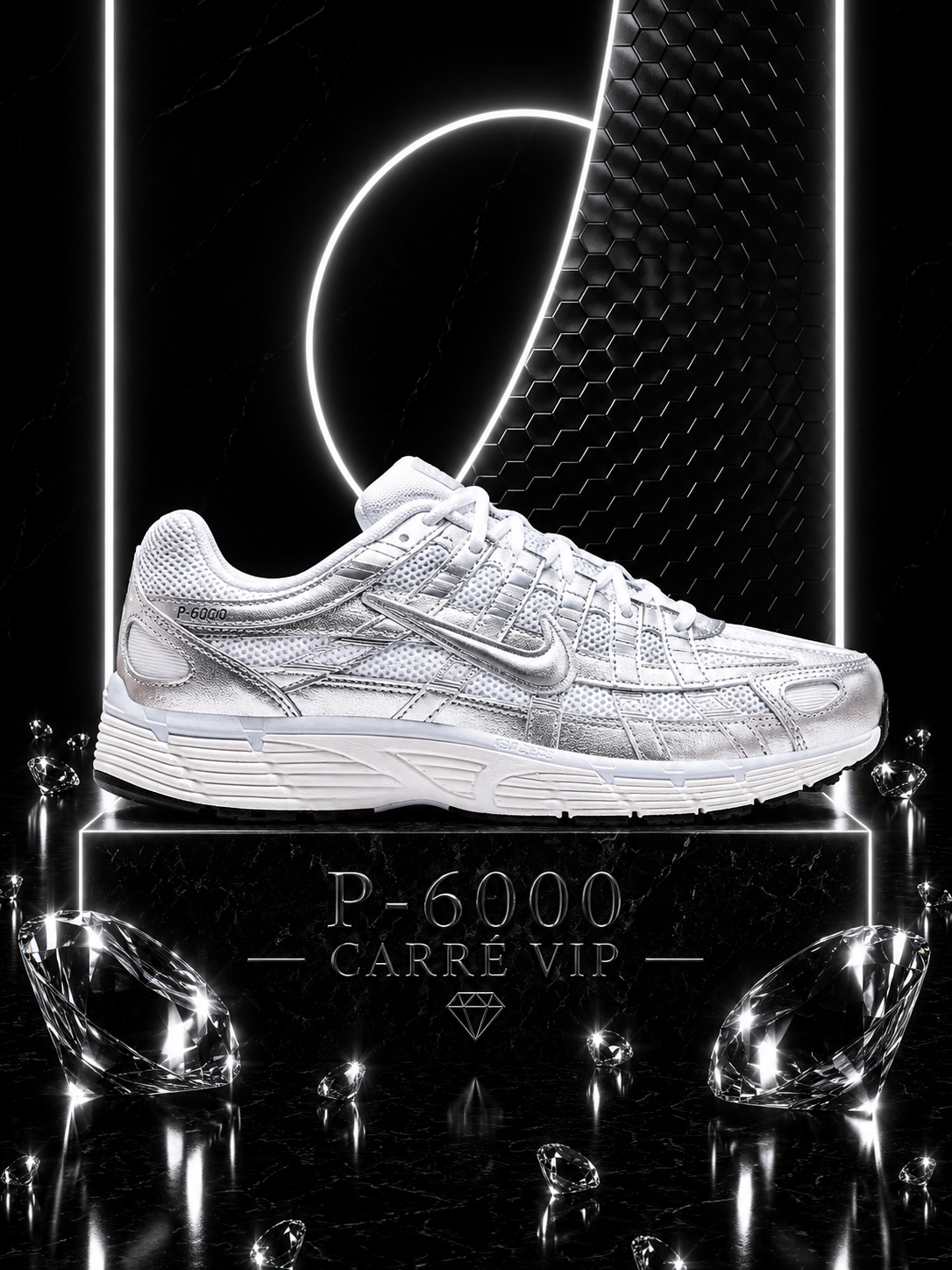 P-6000 White Blue Tint Sail Metallic Silver