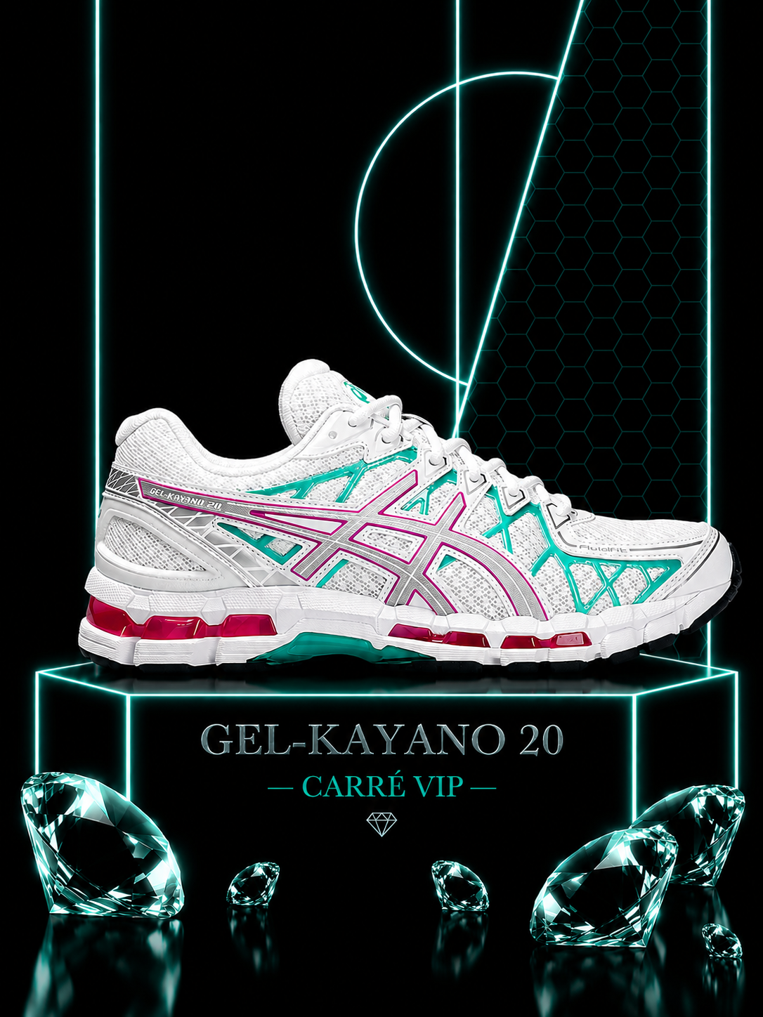 Gel-Kayano 20 White Aurora Green
