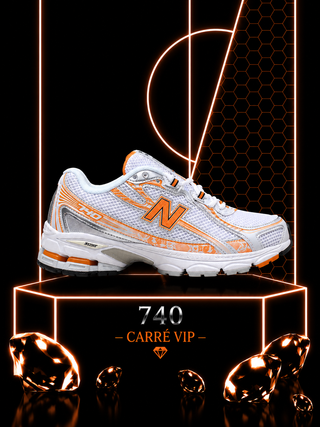740 Orange White