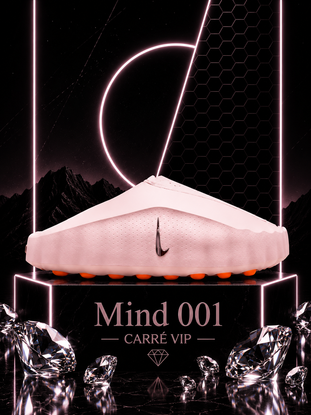 Mind 001 Slide Pearl Pink