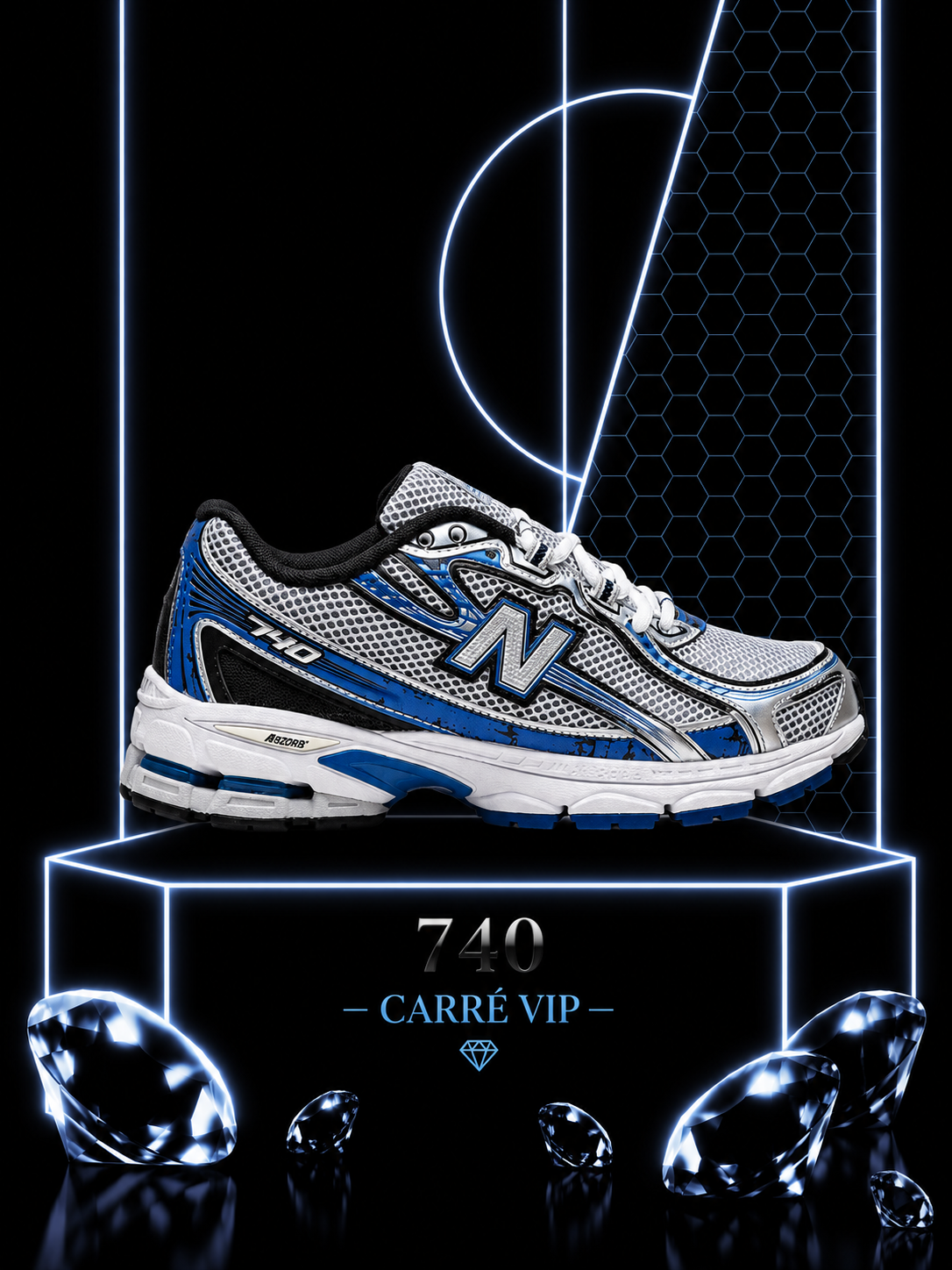 740 Silver Navy Blue