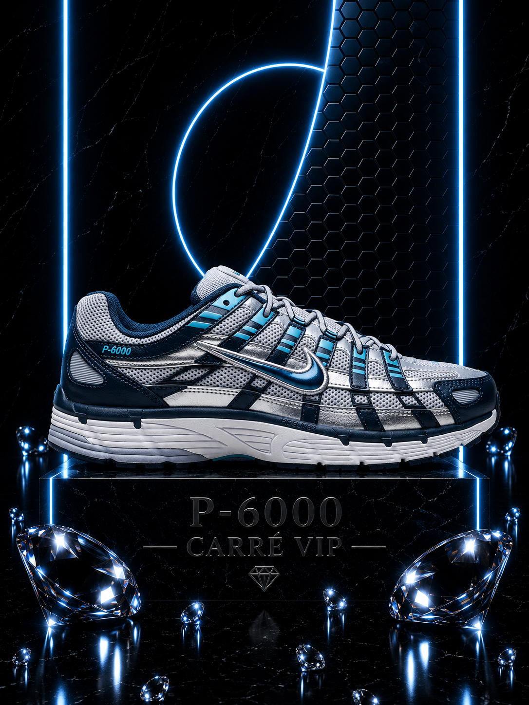 P-6000 Armory Navy Flat Silver