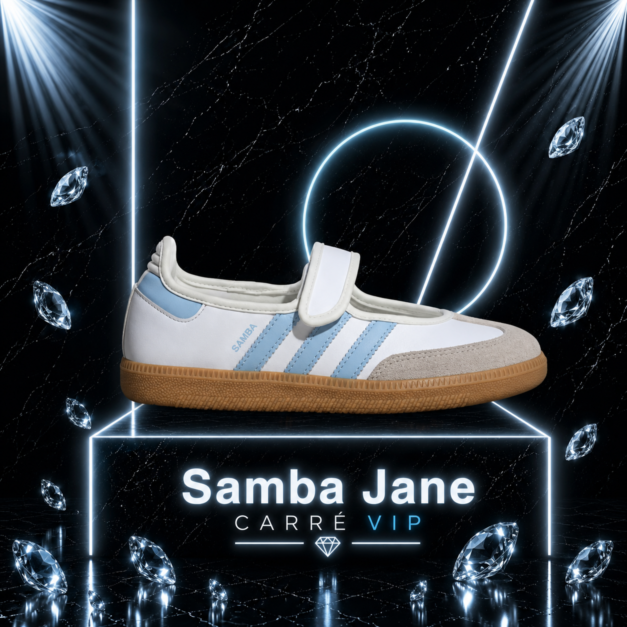 Samba Jane White Blue Sky