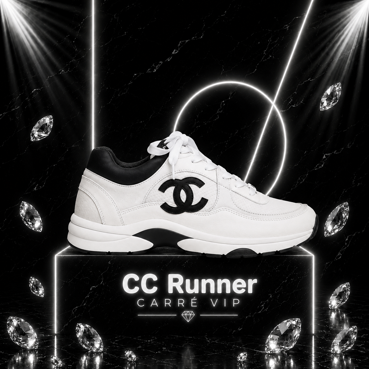 CC Runner White Black
