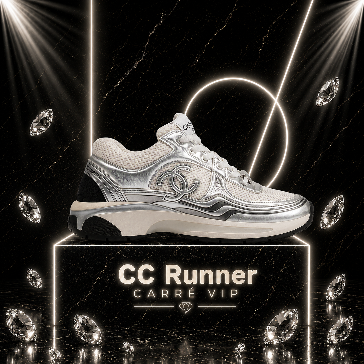 CC Runner White Silver