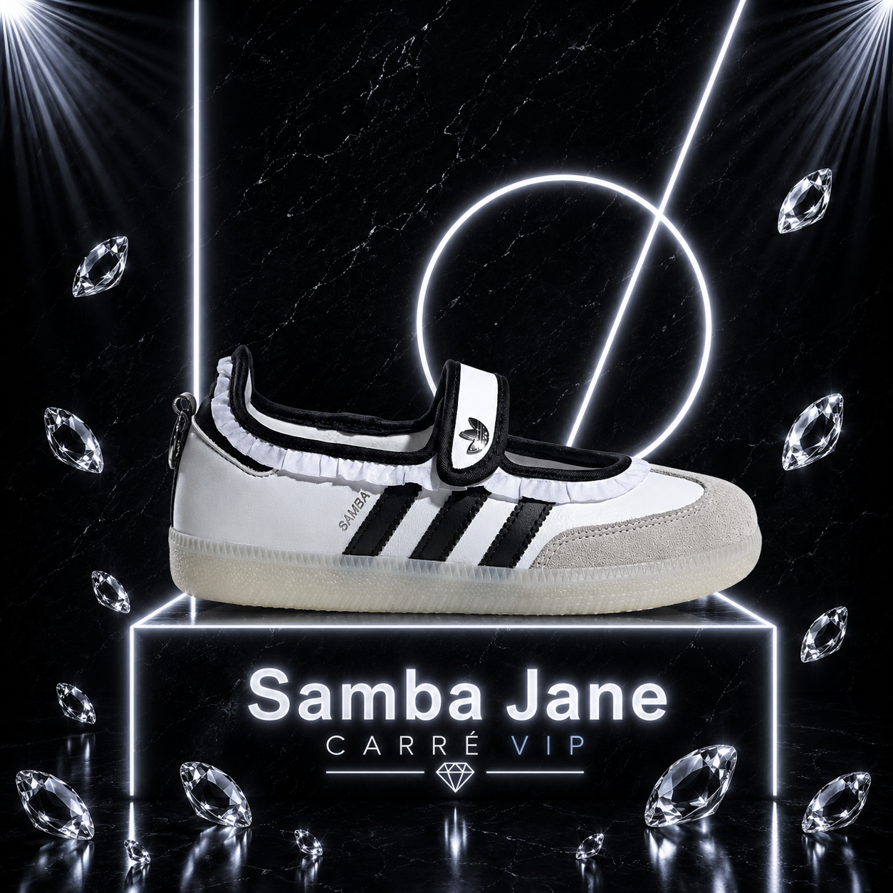 Samba Jane Ruffle White
